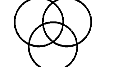 Venn diagram: three circles, each overlapping the other two